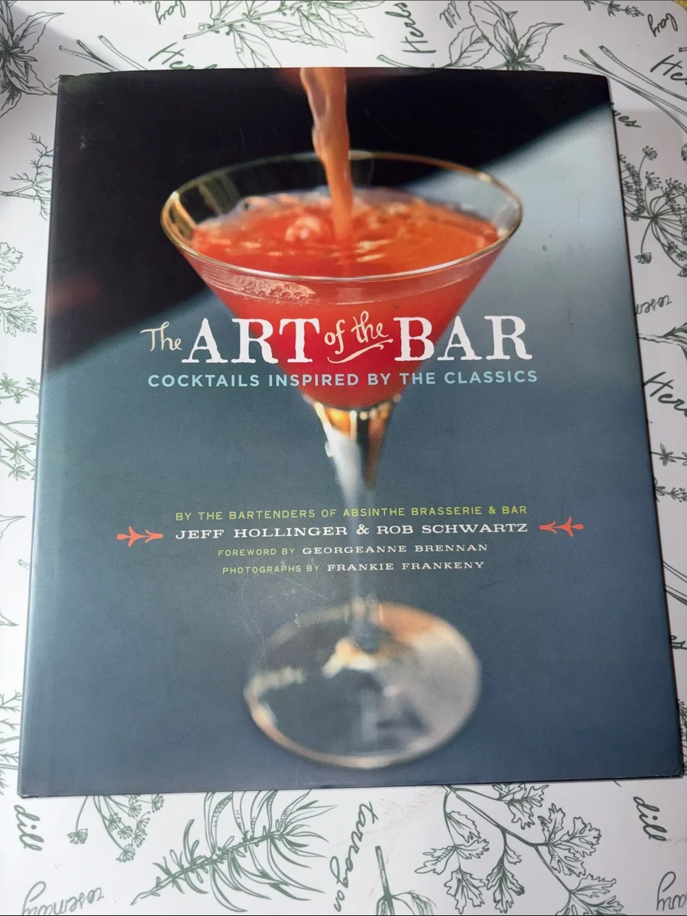 The Art of the Bar Cookbook - Cocktail Recipe Book with Orange & Teal Cover